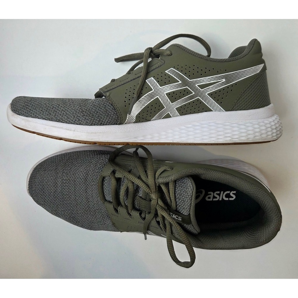 ASICS Gel Men's Running Shoes Olive Green White Size 9 Athletic‎